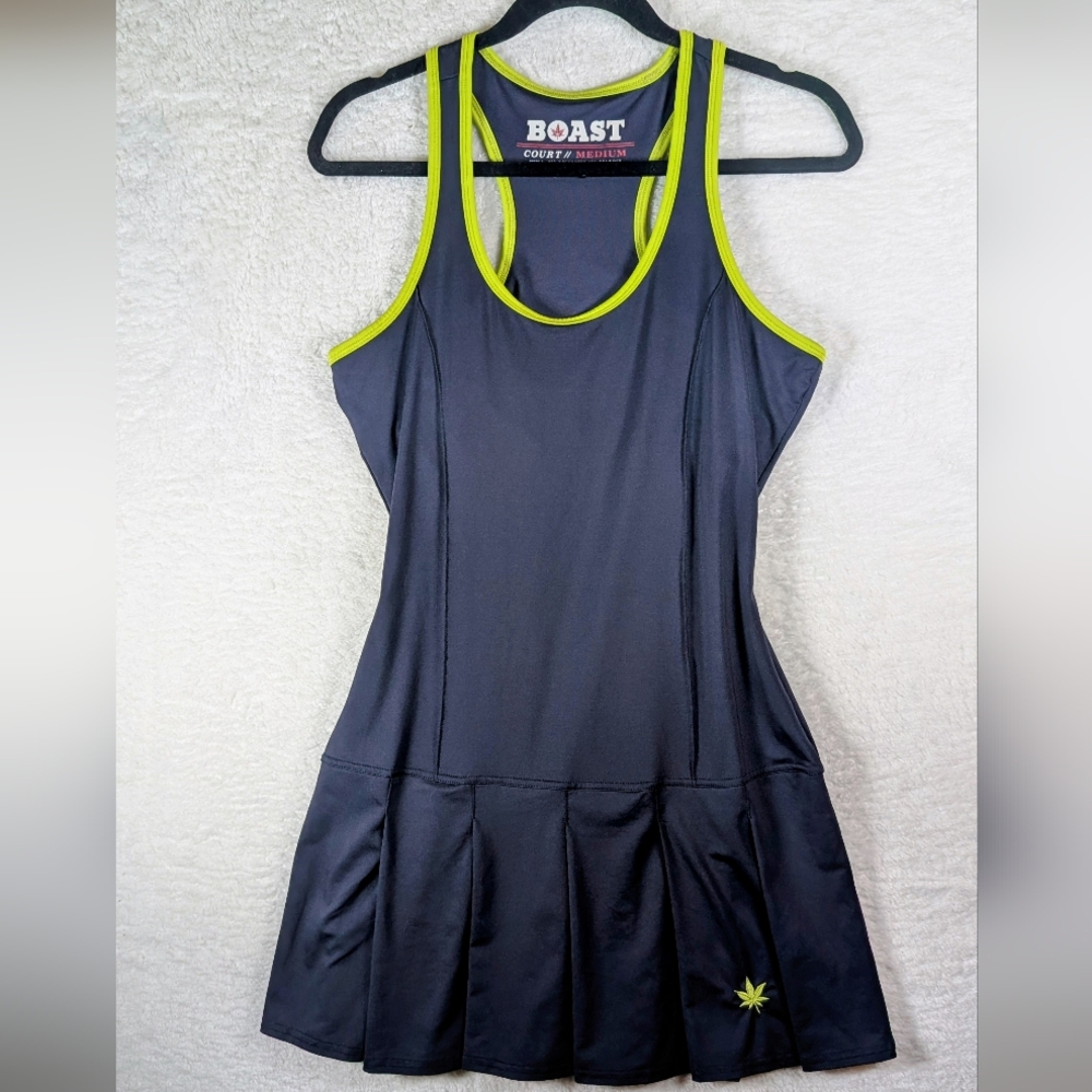 201-Boast Navy and Lime Green Tennis Dress